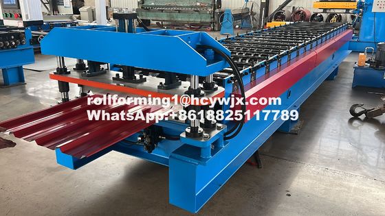 Ποιότητα  914mm Coil Width G550 Roofing Sheet Roll Forming Machine Plc Control Εργοστάσιο
