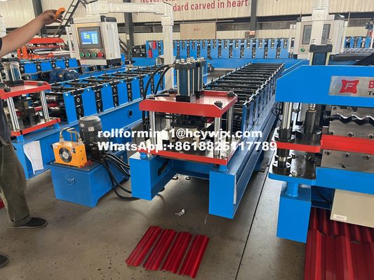 Ποιότητα  Plc Control Metal Wall Panel Machine 12 Stations For Building Industry Εργοστάσιο