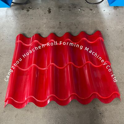 Μηχανή διαμόρφωσης κεραμιδιών οροφής από μέταλλο, προσαρμοσμένη 13-22, με τάση 380V και ισχύ 5.5+4KW για κεραμίδια από έγχρωμο χάλυβα