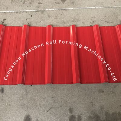 Μηχανή διαμόρφωσης διπλών στρωμάτων κυλίνδρων για γυαλισμένα πάνελ πλάτους 1250 mm, ταχύτητας 15 m/min και υλικού PPGI/GI