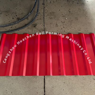 Μηχανή διαμόρφωσης κυματοειδούς κυλίνδρου διπλής στρώσης υψηλής ταχύτητας 15m/min με έλεγχο PLC Panasonic και σκλήρυνση χάλυβα 45#