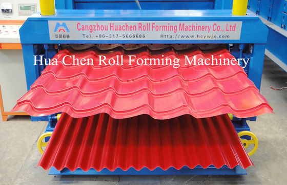 Μηχανή Διαμόρφωσης Ρολού Διπλού Στρώματος με Έλεγχο PLC για Πάχος Χάλυβα 0,3-0,6mm και Πλάτος 1250mm