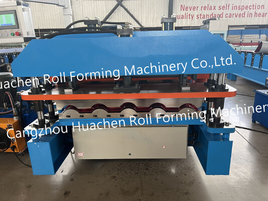 Metal Corrugated Roll Forming Machine Corrugated Iron Roofing Sheet Making High Productivity Gear & Bearing