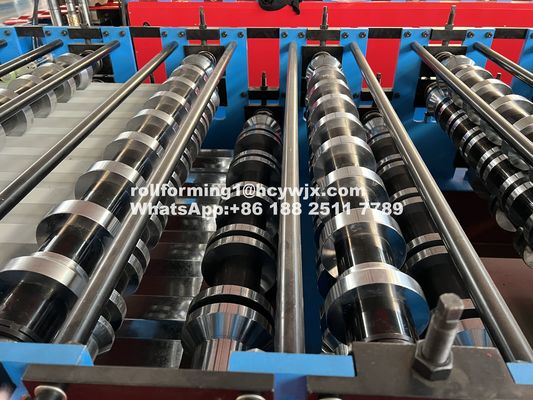 0.3-0.6mm 5.5KW ισχύς διπλό στρώμα ρολό σχηματισμού μηχανή