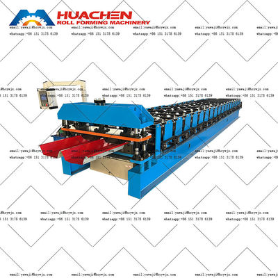Υψηλής ανθεκτικότητας PLC Step Tile Roof Roll Forming Machinery 0,3-0,6 mm Υλικό πάχος 70 mm Διαμετρήτης άξονα