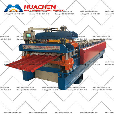 Μηχανή σχηματισμού κυλίνδρων διπλού κατάστρωμα για υλικό PPGI / GI