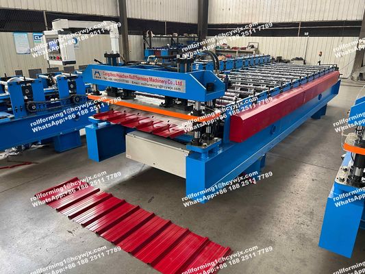 Ηθιοπία 600 Σύστημα ελέγχου PLC Μηχανή κατασκευής φύλλων οροφής Μηχανή σιδηροτροχιάς