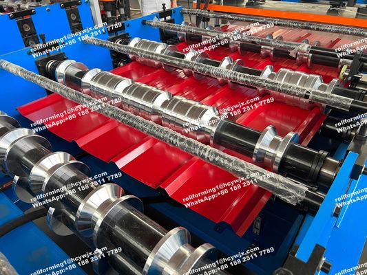 Ηθιοπία 600 Σύστημα ελέγχου PLC Μηχανή κατασκευής φύλλων οροφής Μηχανή σιδηροτροχιάς