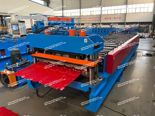 Μηχανή σχηματισμού κυλίνδρων για οροφικές πλάκες από μεταλλικά πλακάκια