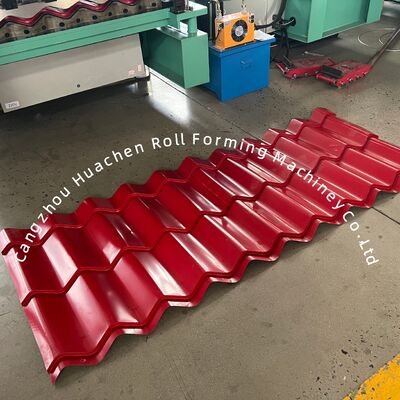 Επαγγελματική Αυτόματη Μηχανή Διαμόρφωσης Κυλίνδρων Μεταλλικής Στέγης με 16 Σταθμούς, Ταχύτητα 4μ/λεπτό και Έλεγχο PLC